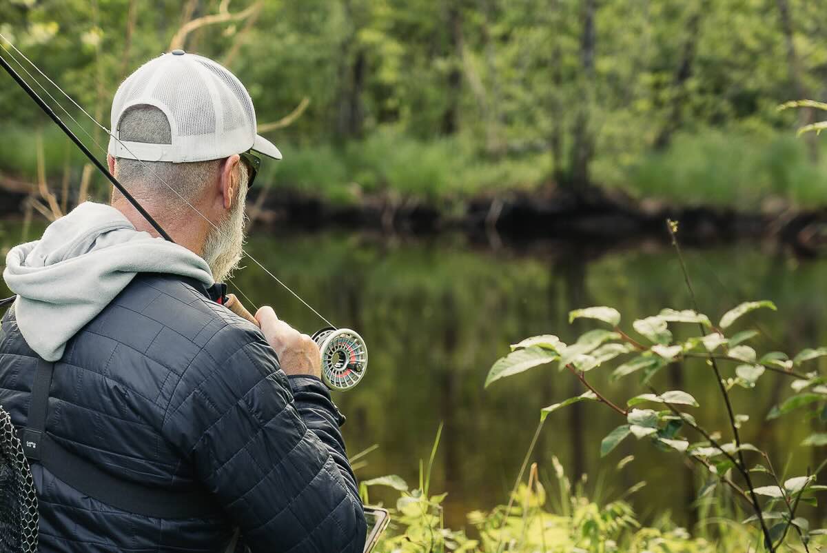 Stalking brown trout with and Epic Fly Rod and reel combo