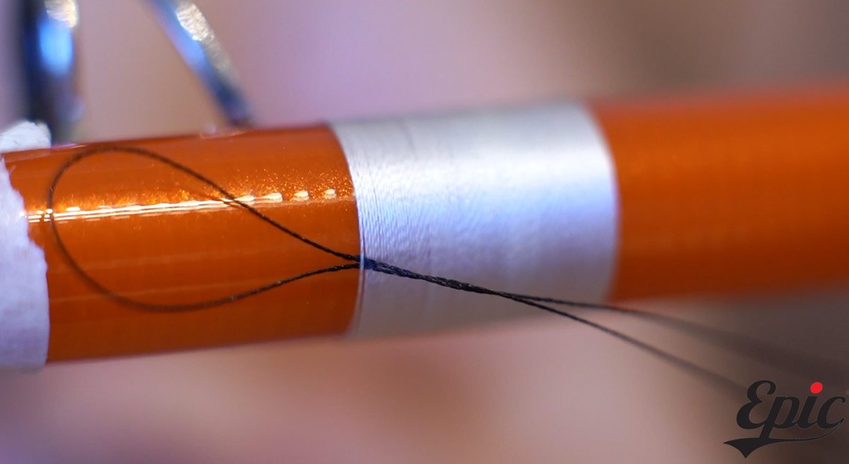 How To Wrap A Fly Rod - Close Up Wrapping fly rod guides
