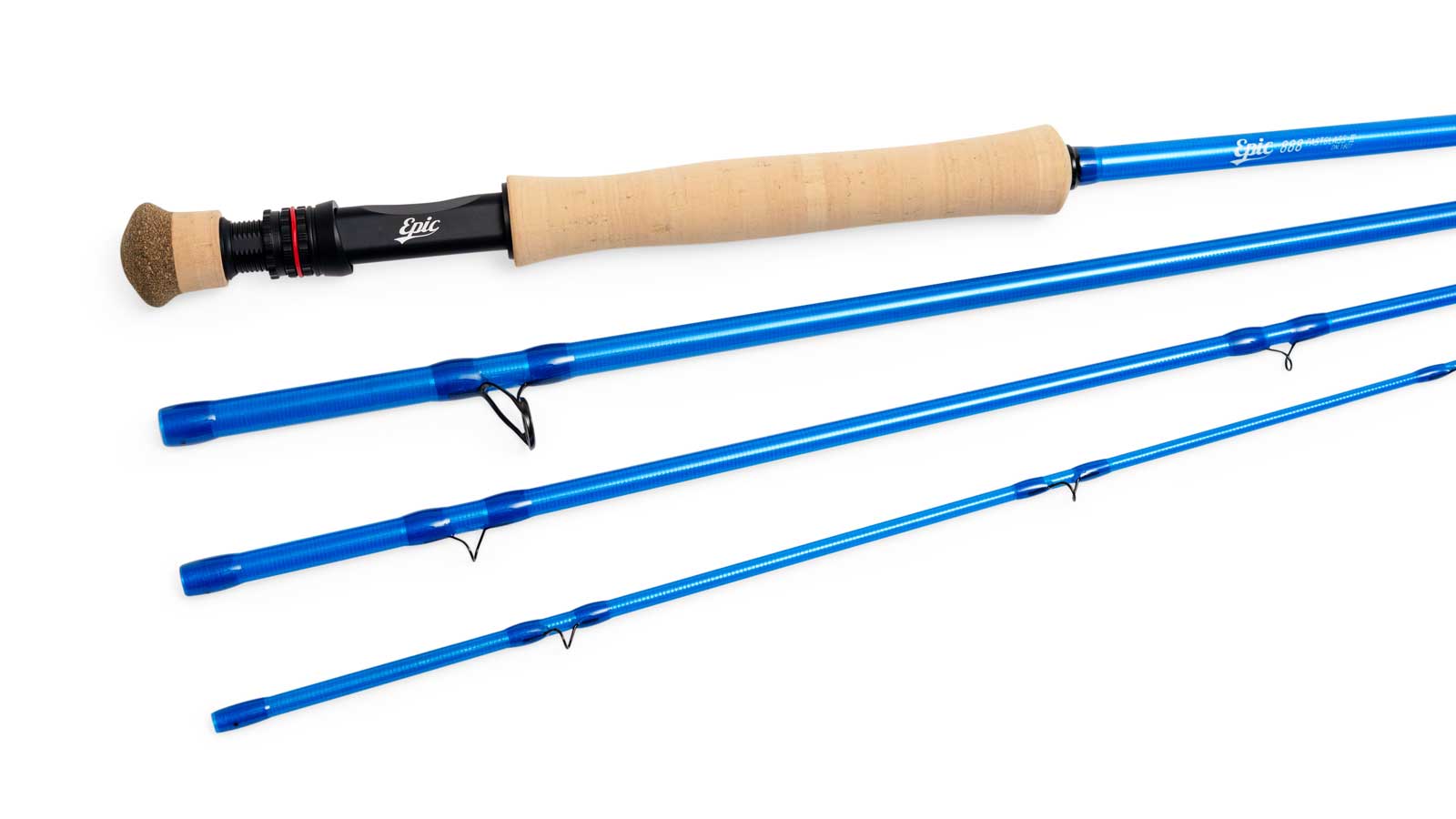 epic 888 fastglass fly rod premium cork grip and tri reel seat