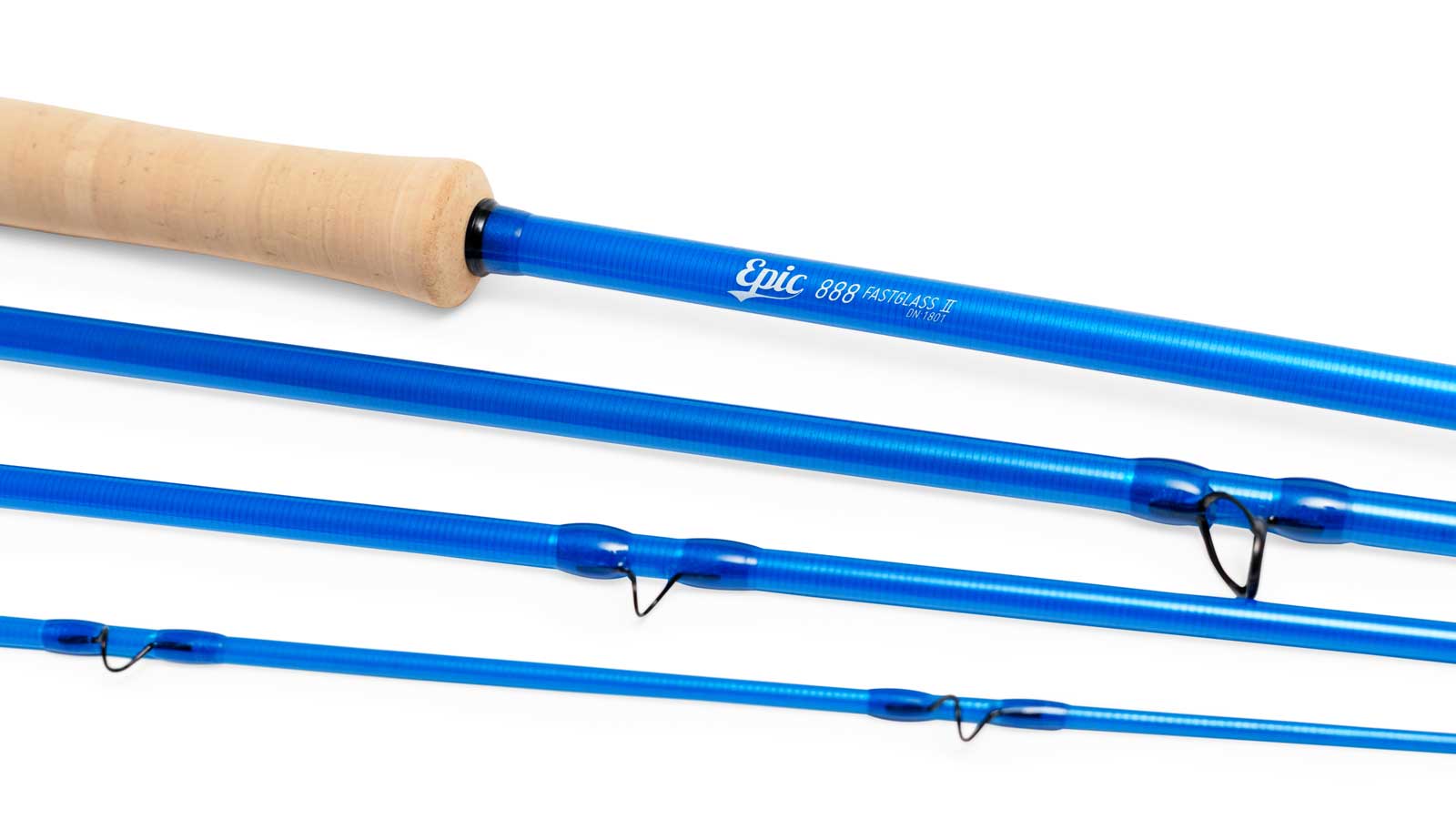Epic 888 fastglass fly rod in electric blue