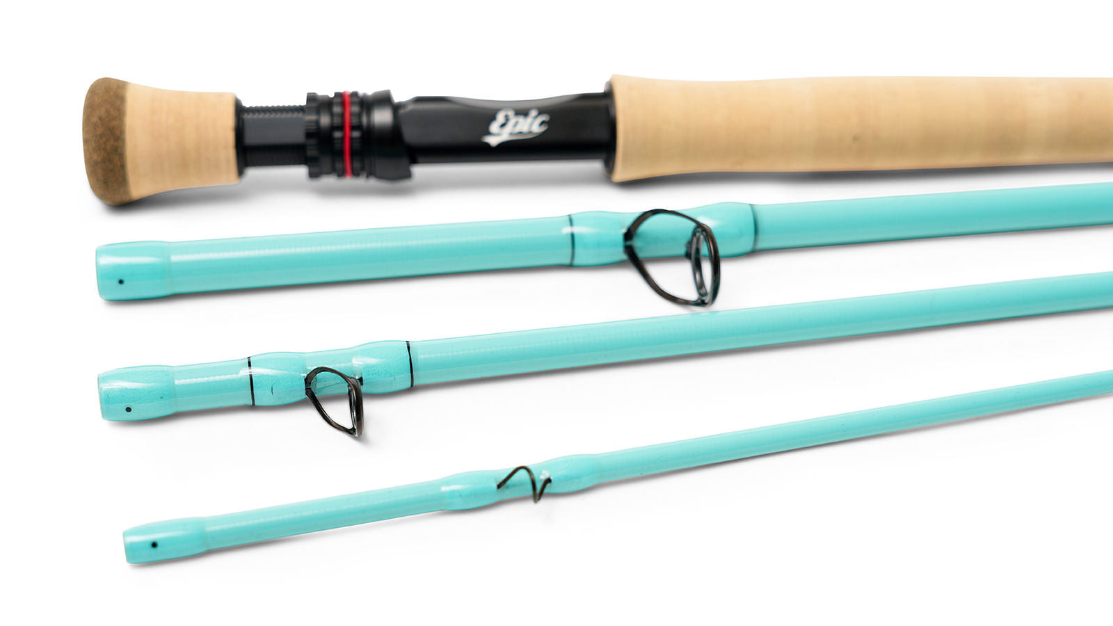 Boca Grande fiberglass fly rod with high quality black guides