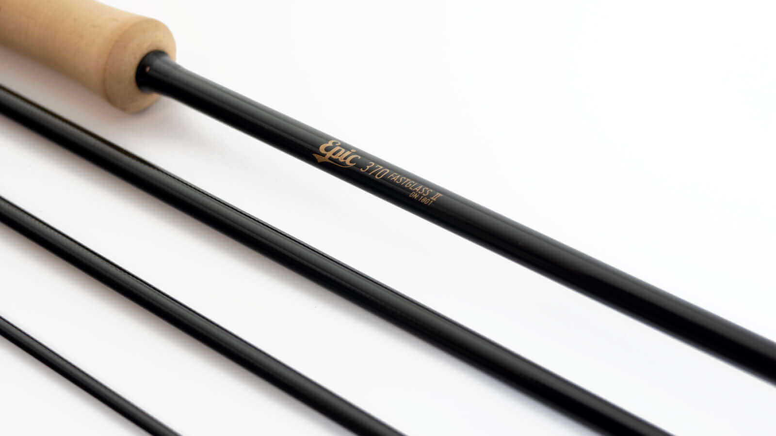 Epic 370 olive fly rod gold decal