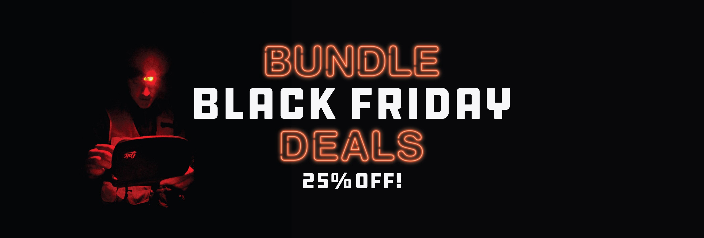 Promotional banner for Epic Fly Rods Black Friday deals with neon glowing typography