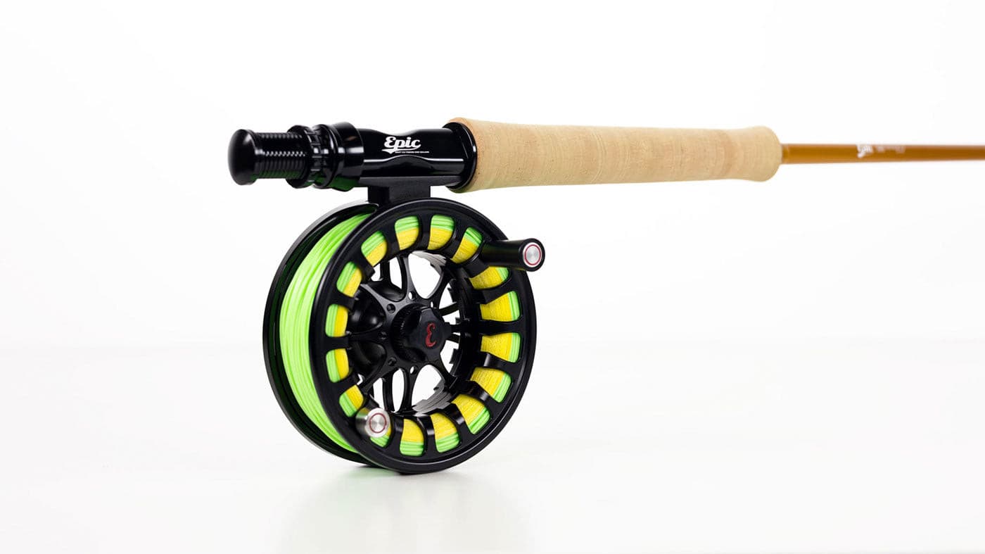 Epic 5 weight 580 Reference fiberglass fly rod and backcountry reel