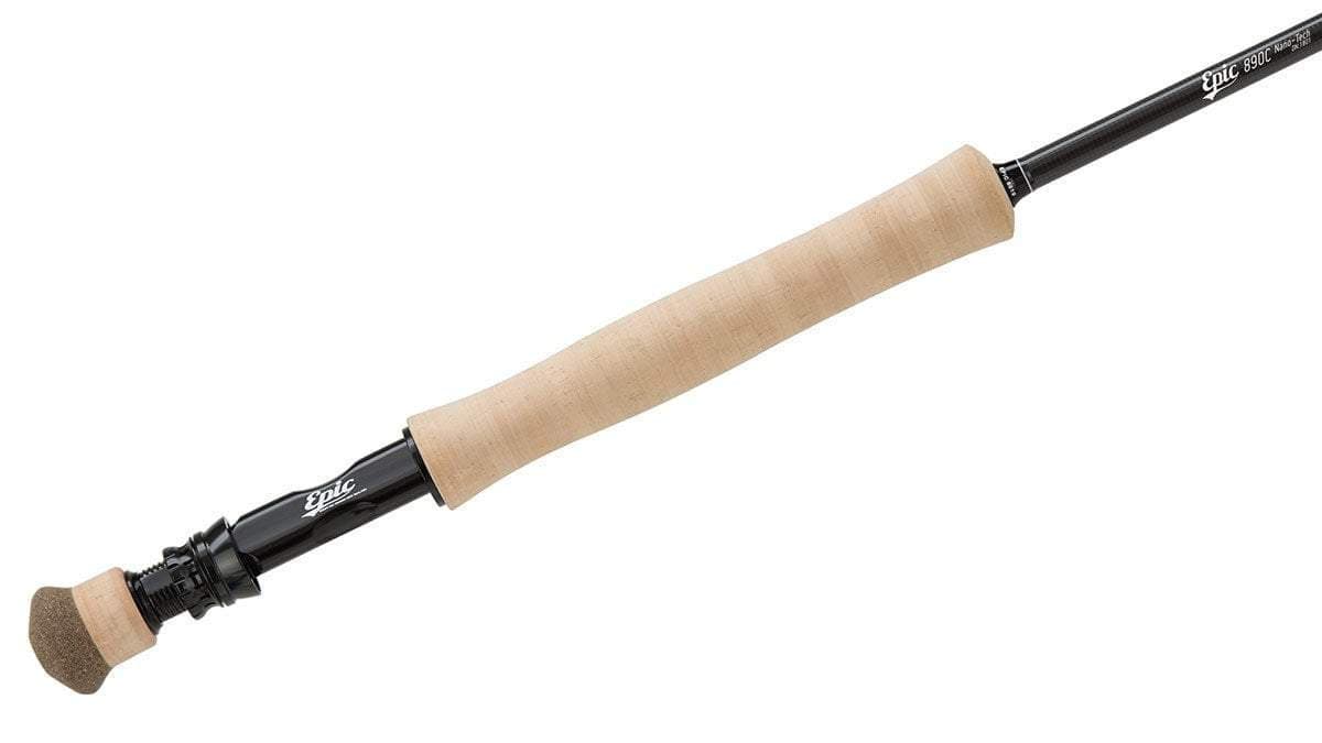 8 wt Epic 890C Graphite fly rod with FLOR grade cork grip