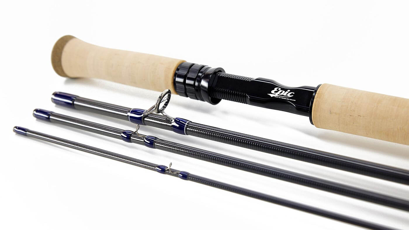 Two handed trout spey rod spey reel and spey line combo