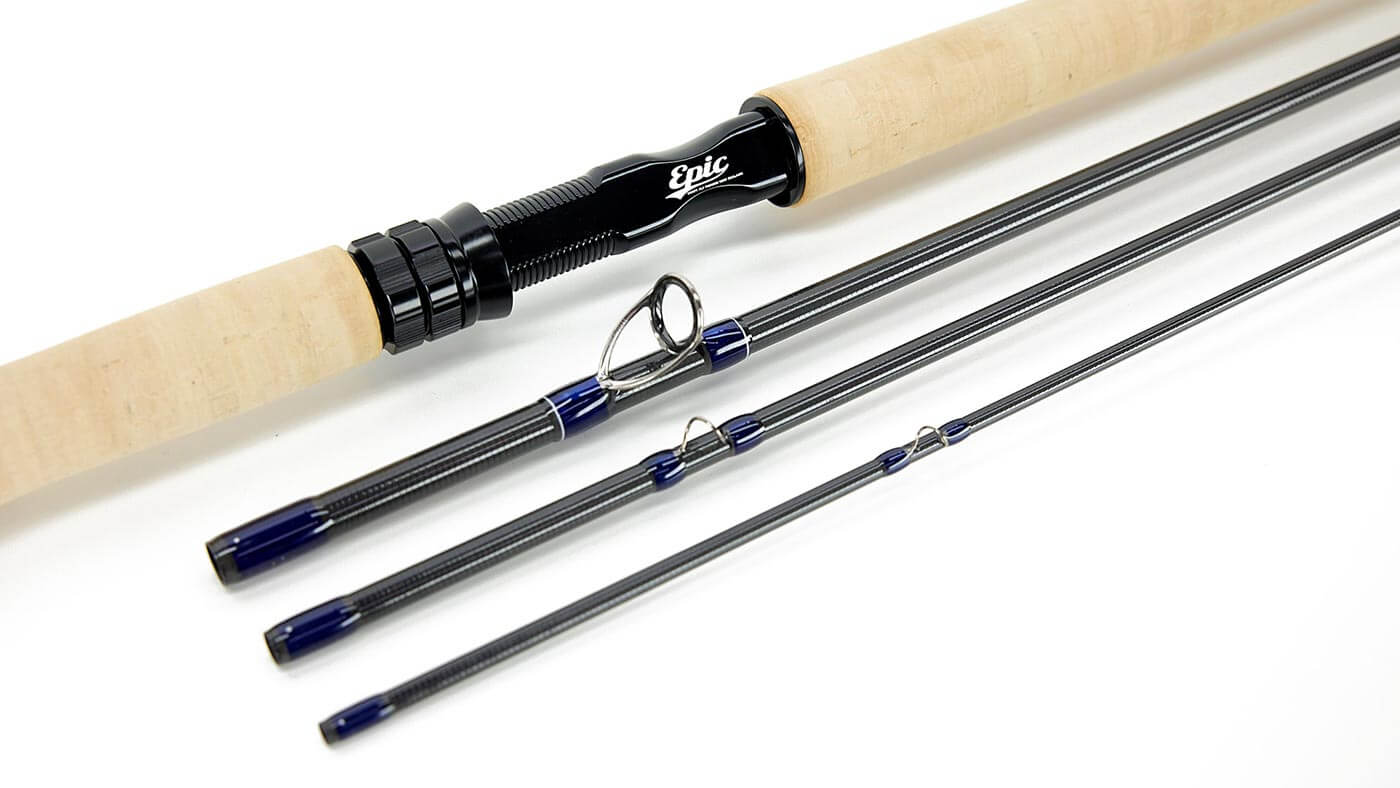 Two handed trout spey rod spey reel and spey line combo