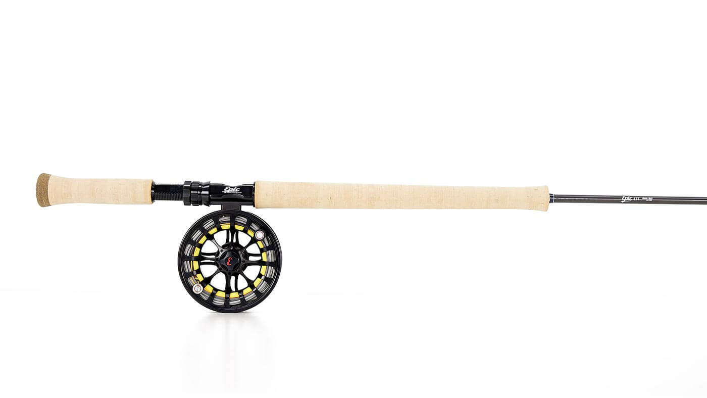 Two handed trout spey rod spey reel and spey line combo 