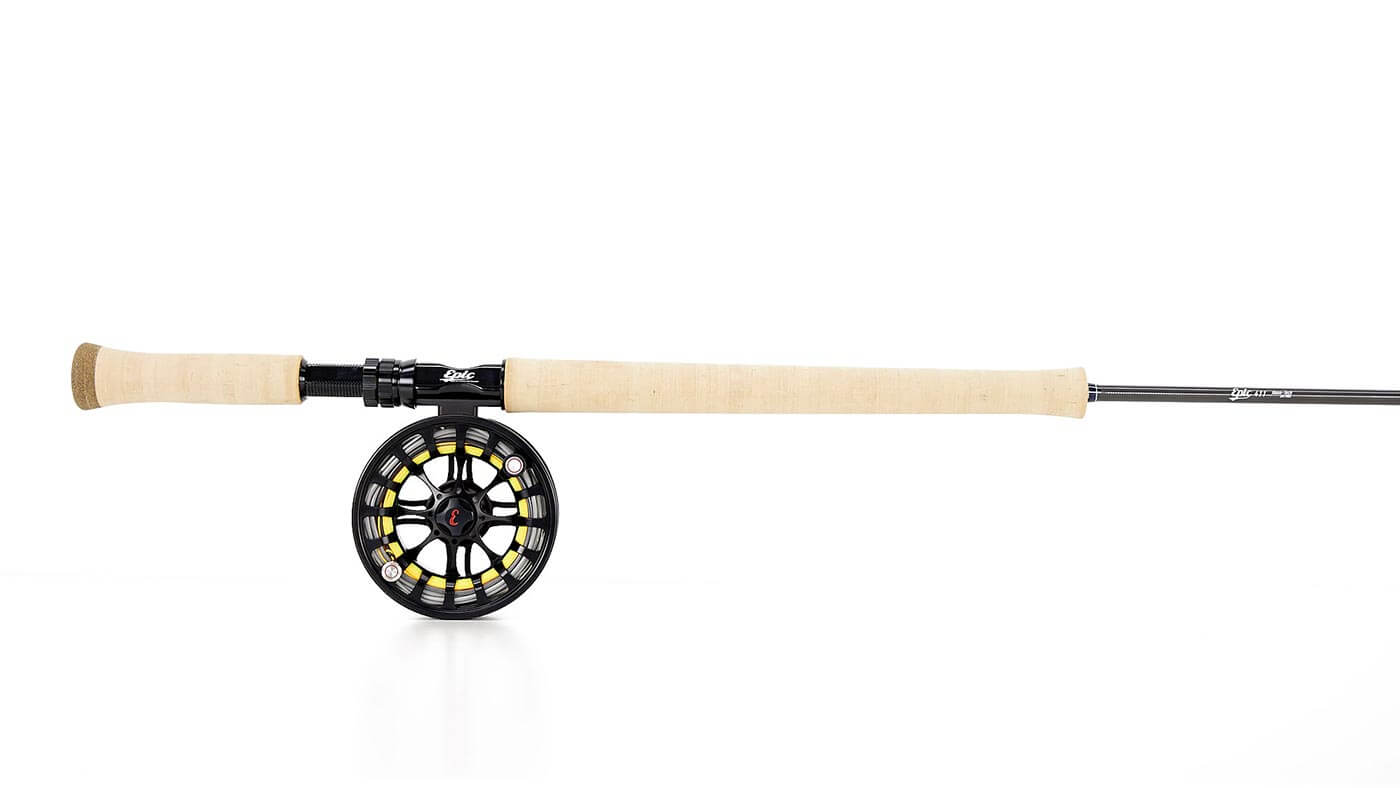 Two handed trout spey rod spey reel and spey line combo