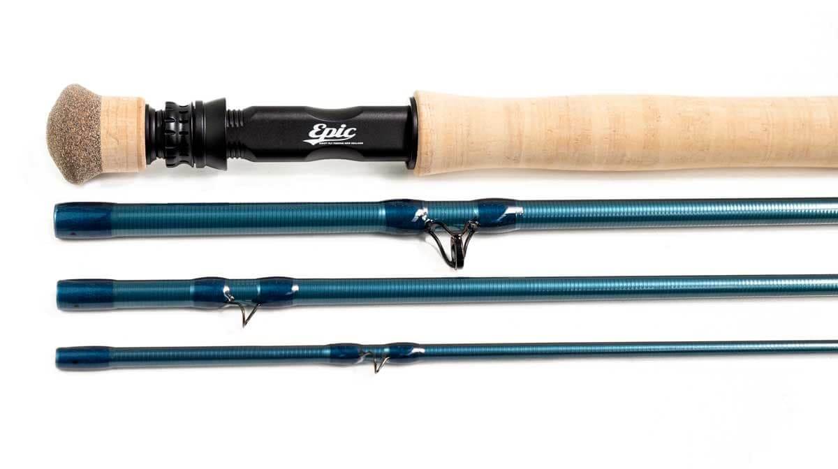 Epic 6 weight 686 fiberglass Reference fly rod with FLOR cork grip