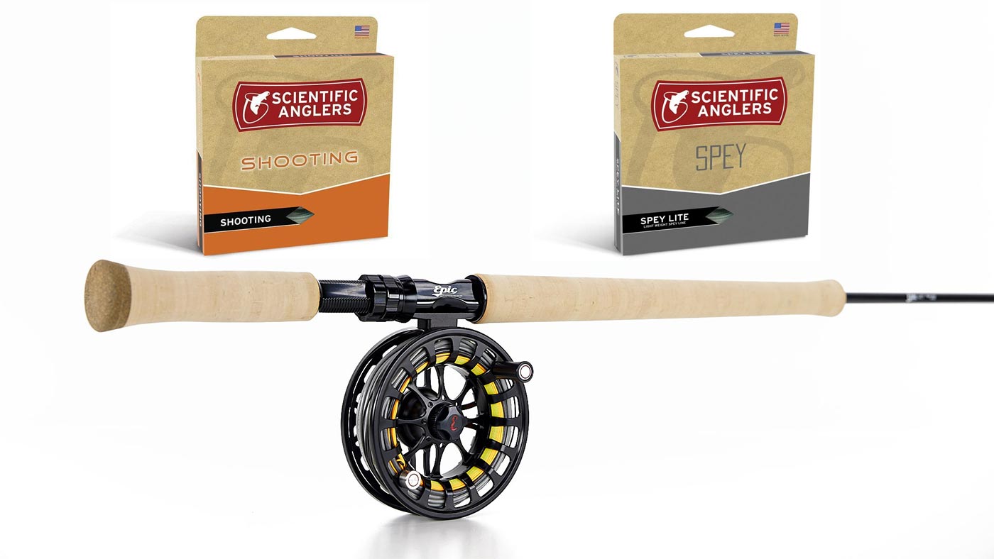Two handed spey rods and trout spey rods for fly fishing