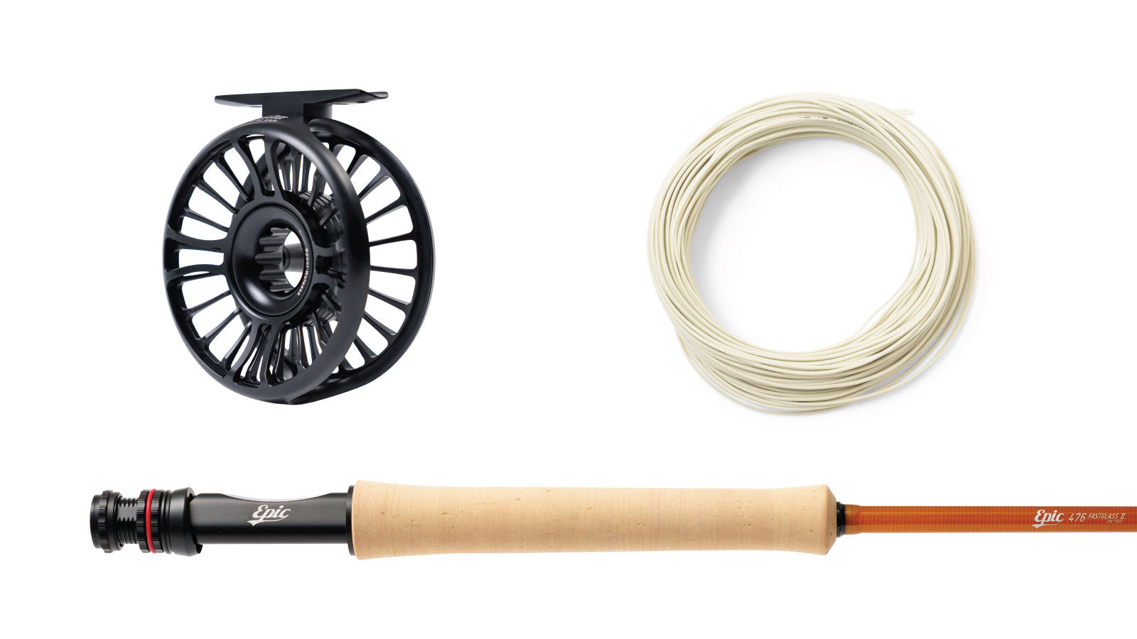 4wt 476 FastGlass Fly Rod + Reel + Line Bundle