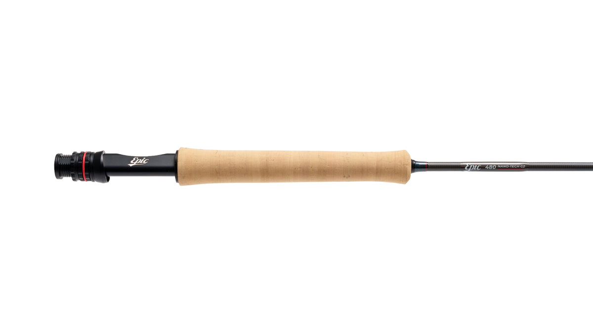 epic 480G fly rod butt section featuring cork grip and black tri reel seat
