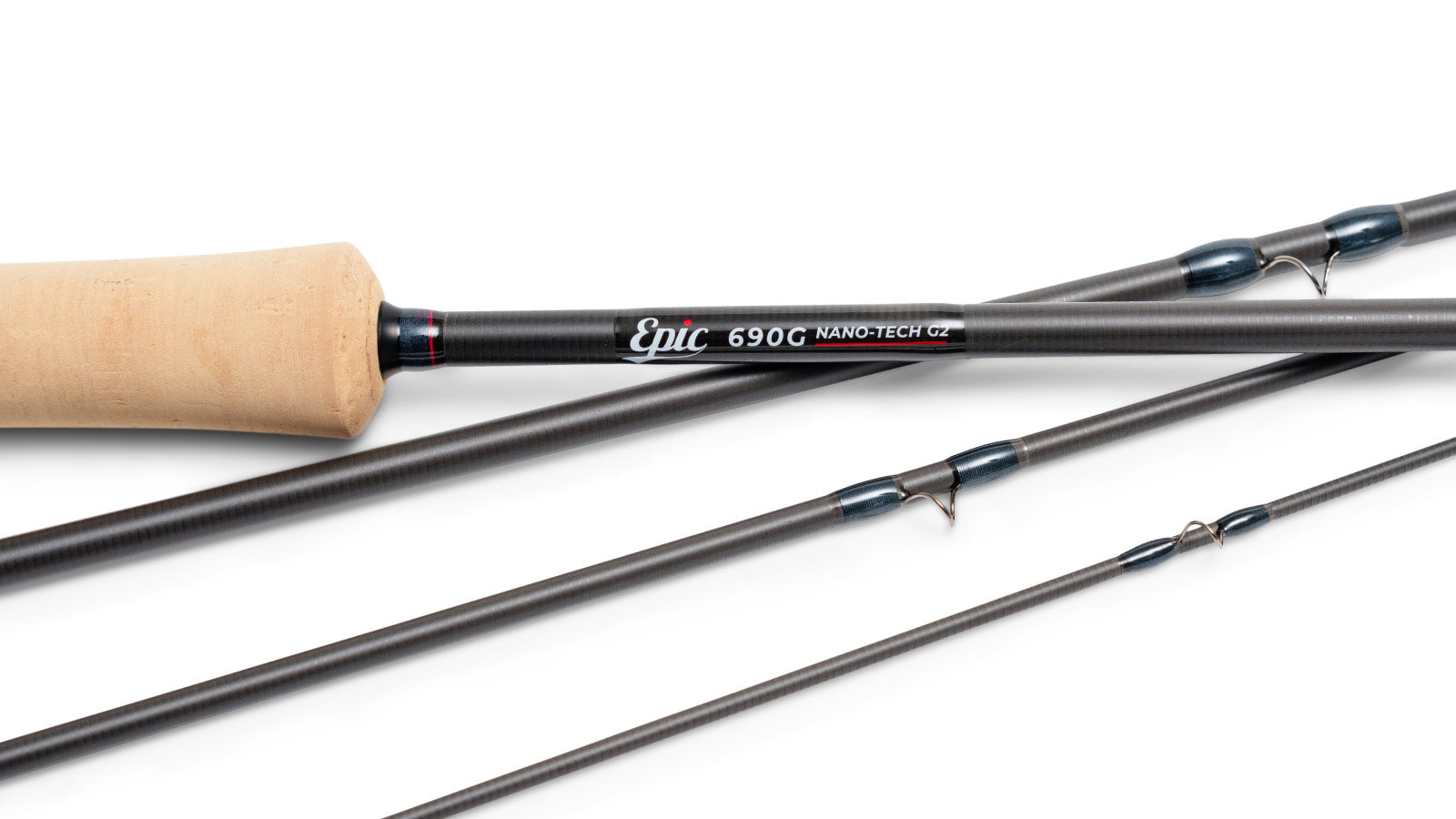 High quality snake guides on the Epic 690G Carbon Fiber Graphene Fly Rod