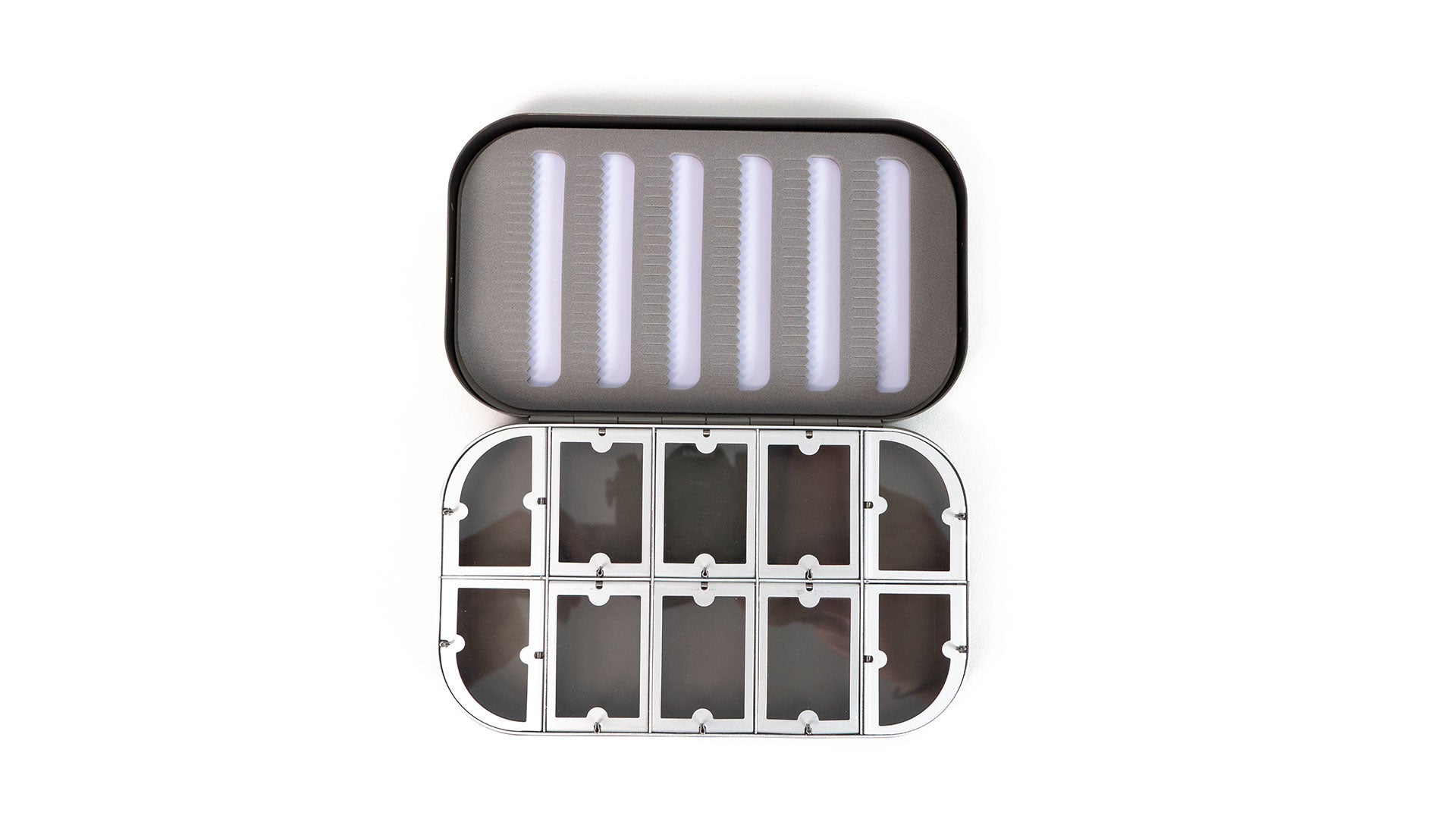 Classic Aluminum Fly Box, Compartment box / Gunmetal