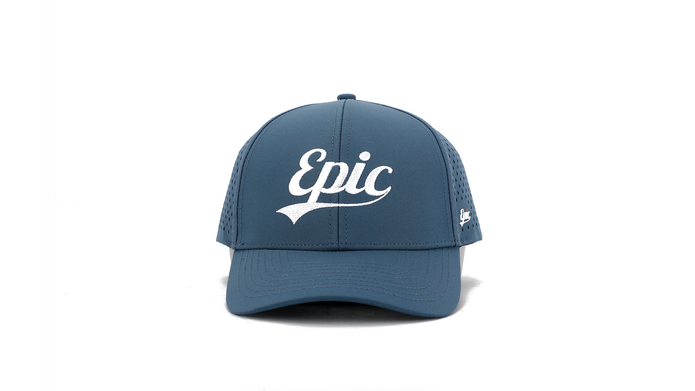 Epic Blue trucker cap with 'Epic' logo on a white background