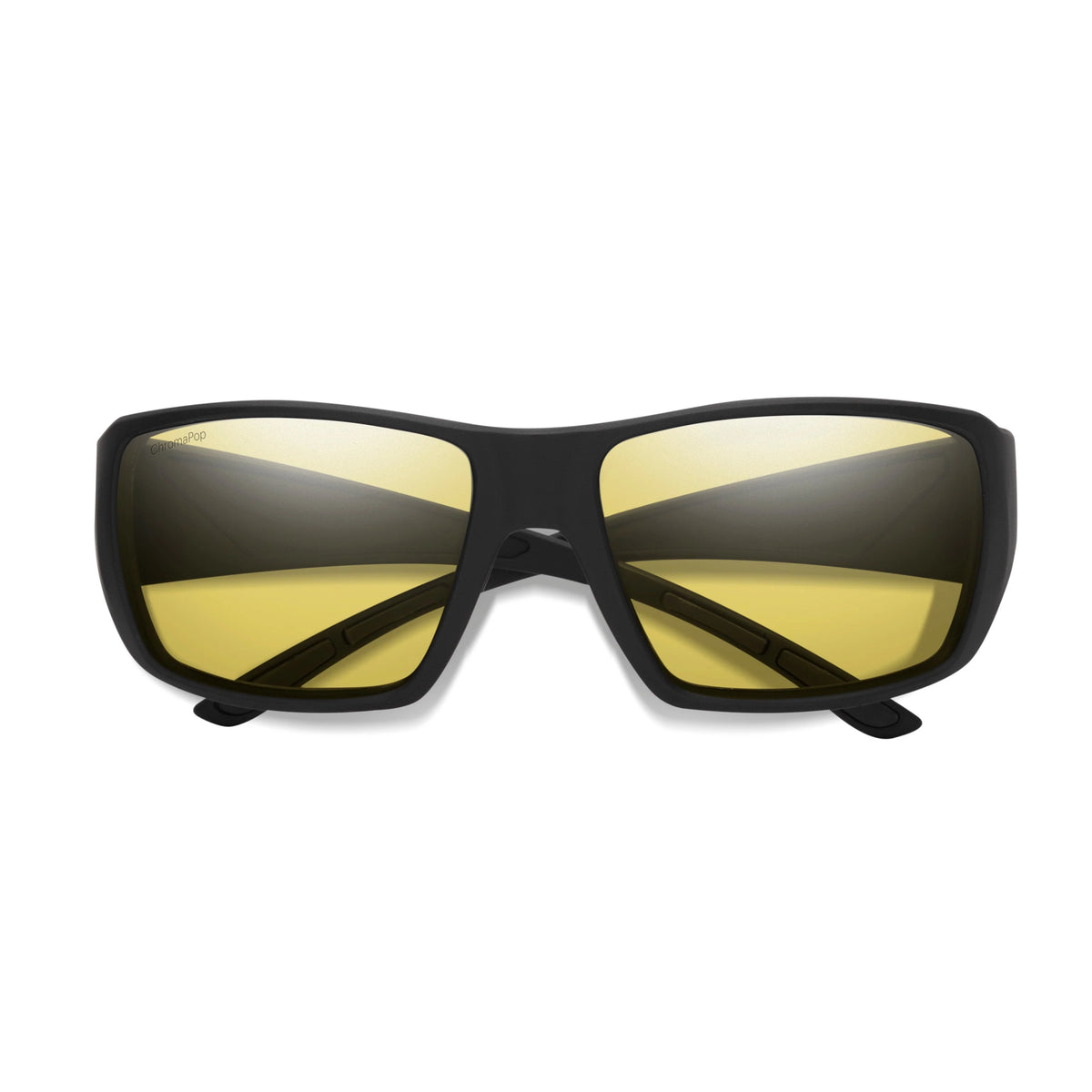 Smith Guides Choice XL sunglasses with low light yellow lenses front view on plain white background