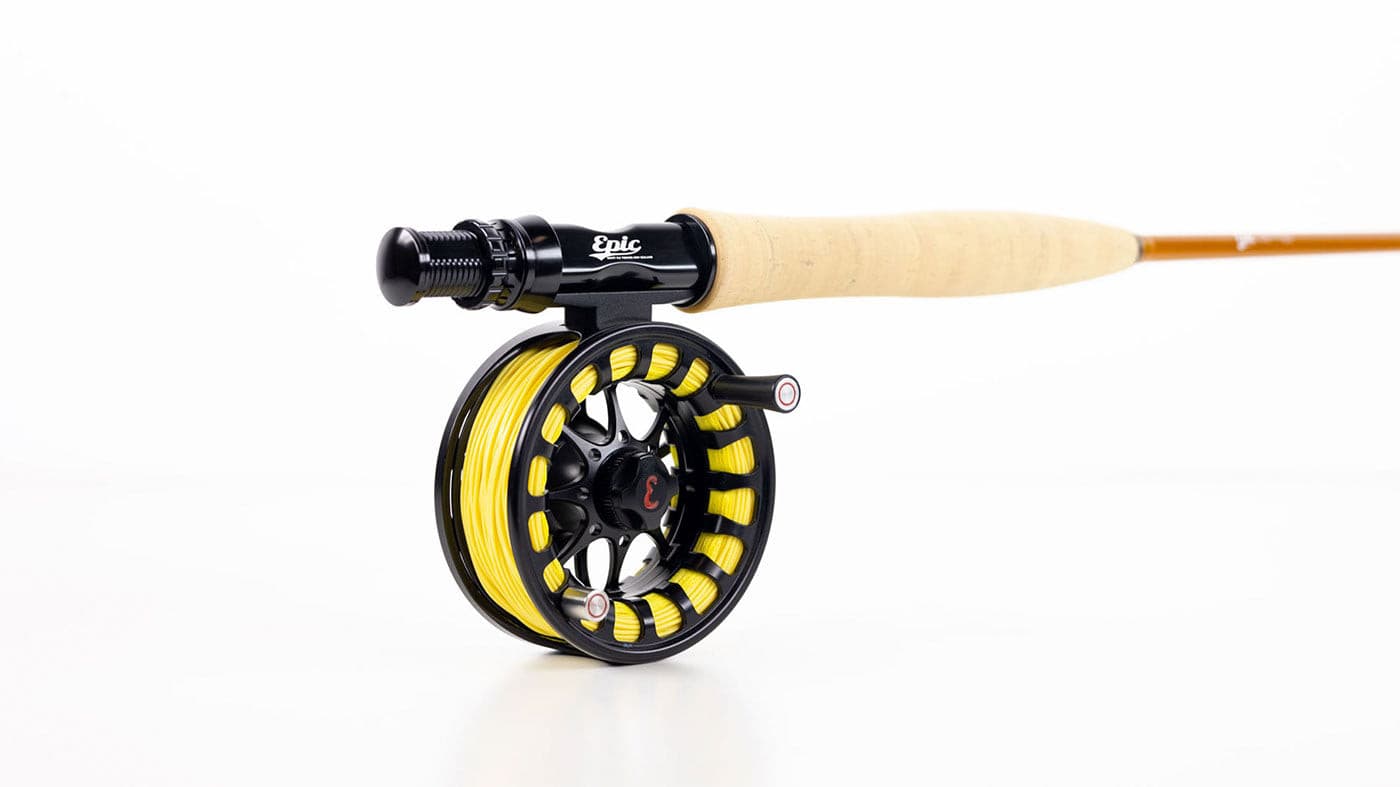 4wt fiberglass fly rod and fly reel combo Epic 476 fly rod, matched with our Backcountry Fly reel, spooled up with our Epic 4wt DT presentation fly line & quality gel spun backing ready to fish!