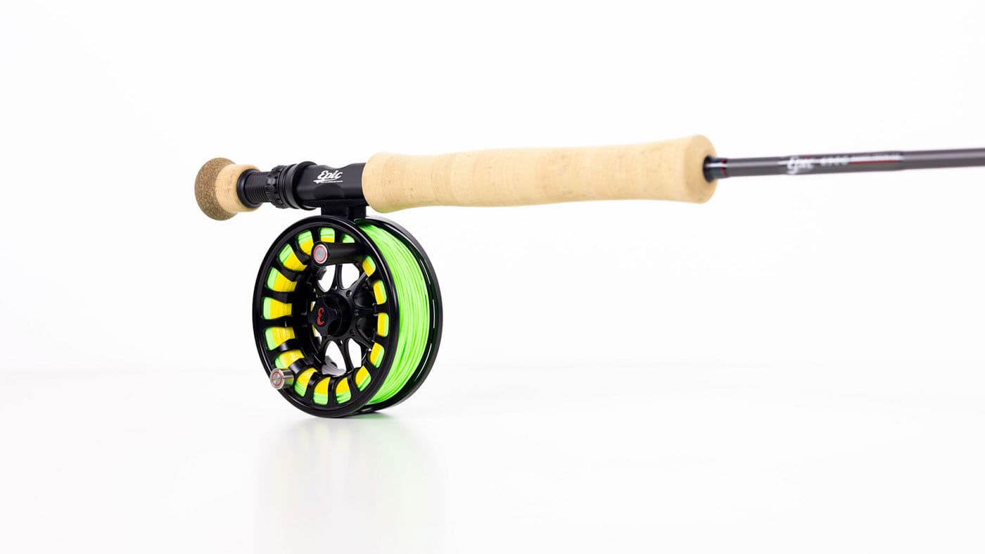 6 weight fly rod fly reel fly line Epic 690G fly rod, matched with our Backcountry Fly reel, spooled up with our Epic 6wt WF fly line & quality gel spun backing ready to fish!