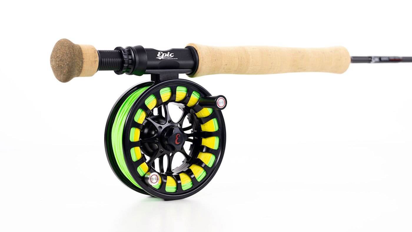 6 weight fly rod fly reel fly line Epic 690G fly rod, matched with our Backcountry Fly reel, spooled up with our Epic 6wt WF fly line & quality gel spun backing ready to fish!