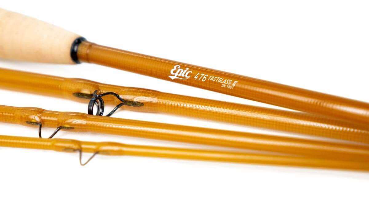 4wt fiberglass fly rod and fly reel combo Epic 476 fly rod, matched with our Backcountry Fly reel, spooled up with our Epic 4wt DT presentation fly line & quality gel spun backing ready to fish!