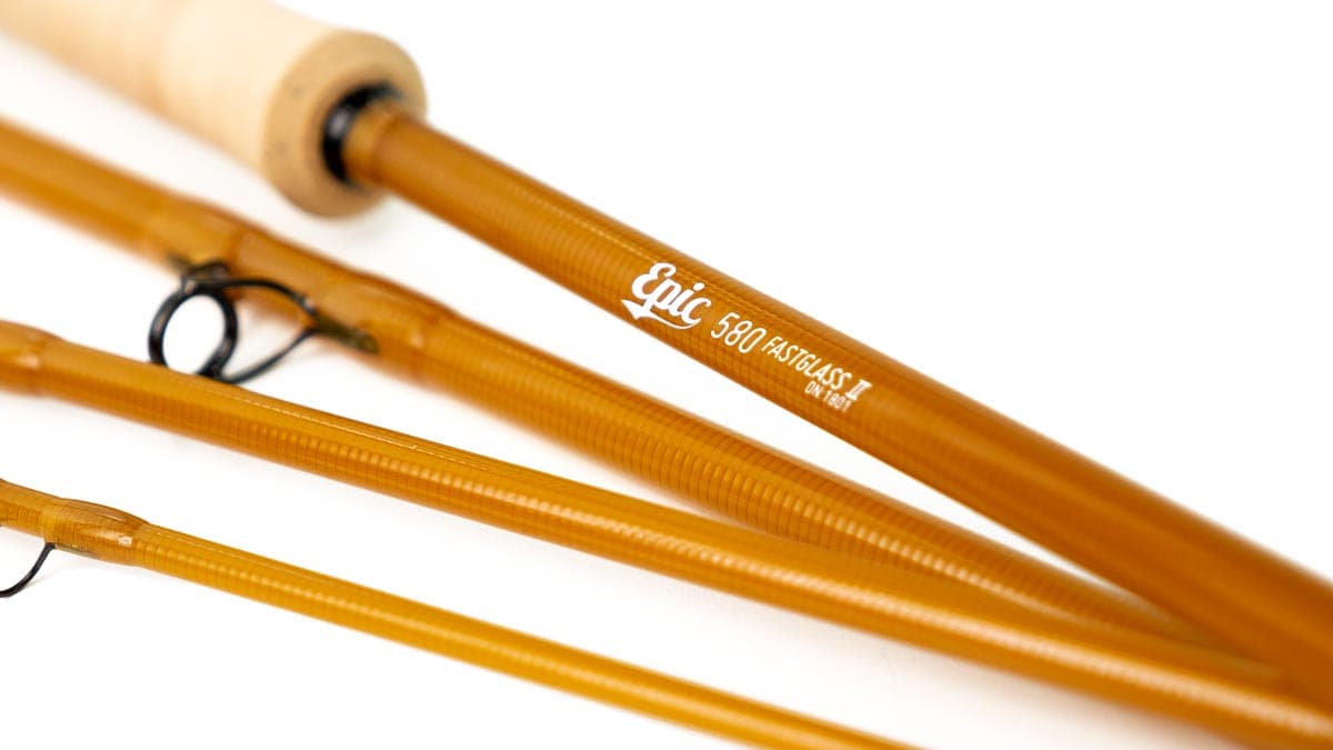 Epic 5 weight 580 Reference fiberglass fly rod / Amber