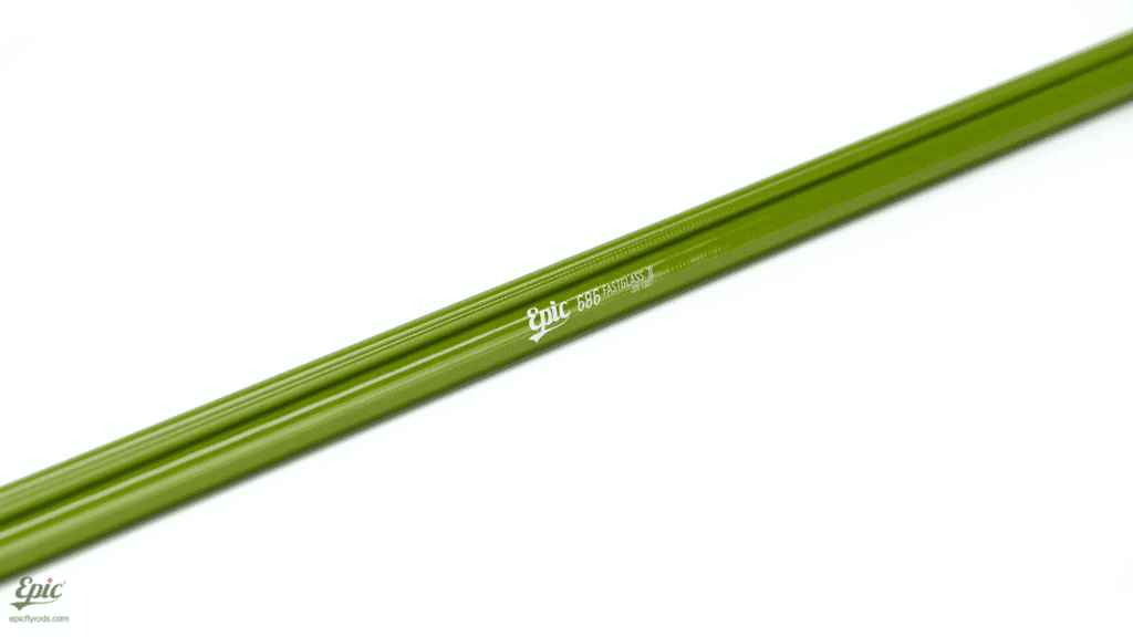 6wt 686 Fiberglass fly rod blank olive